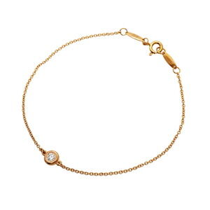 TIFFANY & CO. 18k Gold Diamond Charm Bracelet
